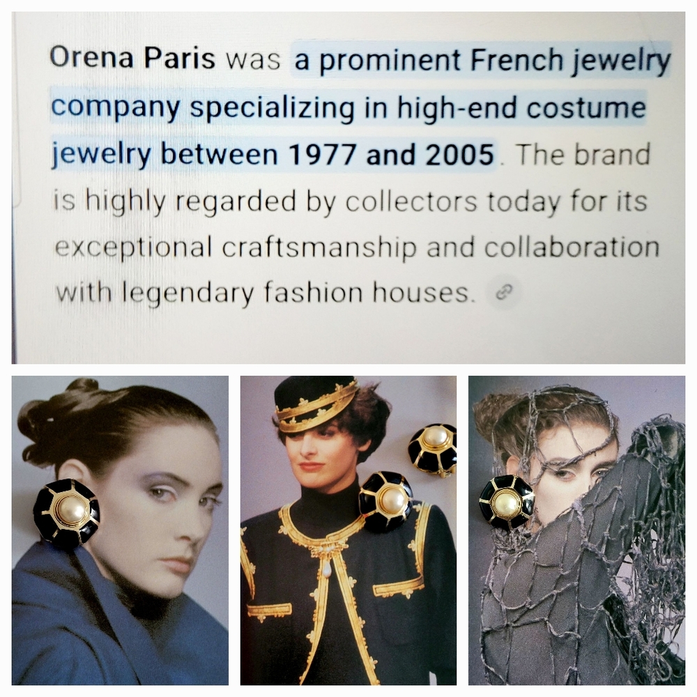 ORENA Paris " Collector Item " Earrings